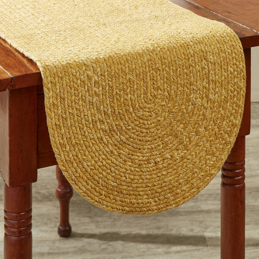 Spice Bin Braided Table Runner 36"L - Cumin