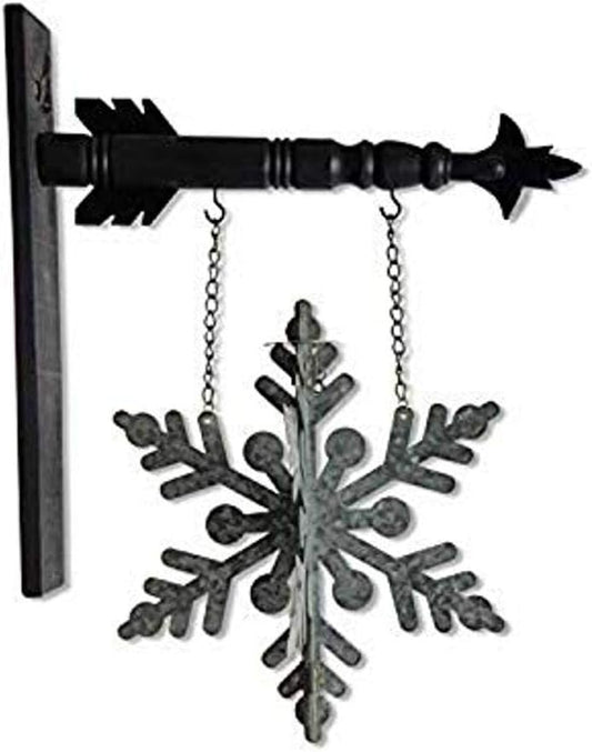 13.75 Inch 3D Tin Snowflake Arrow Replacement, Metal