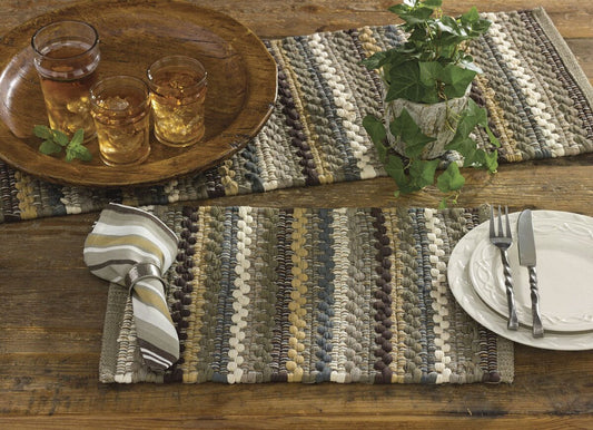 Mineral Stripe Chindi Table Runner