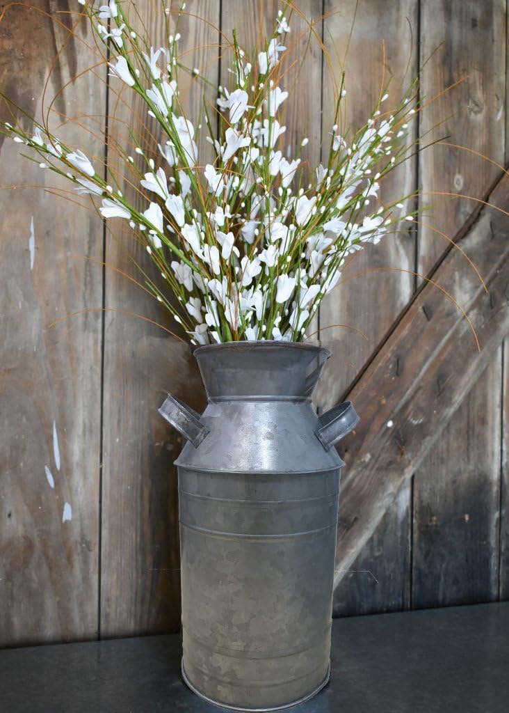 11" Galvanized Milk Can Container