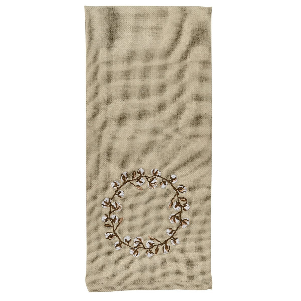 Cotton Wreath Decorative Dishtowel