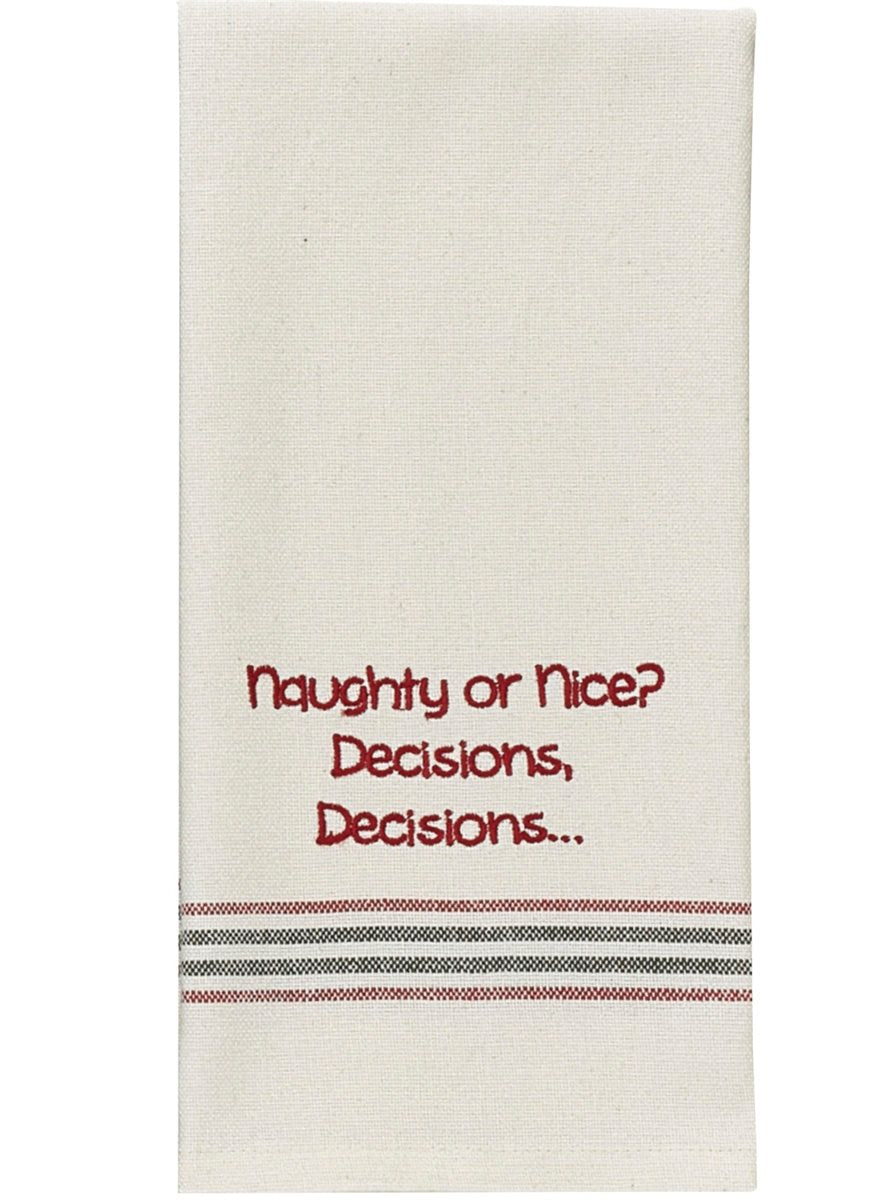 Naughty Or Nice S Dishtowel