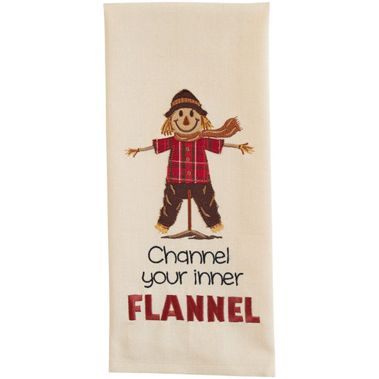 Channel Your Flannel Embroidered Dishtowel