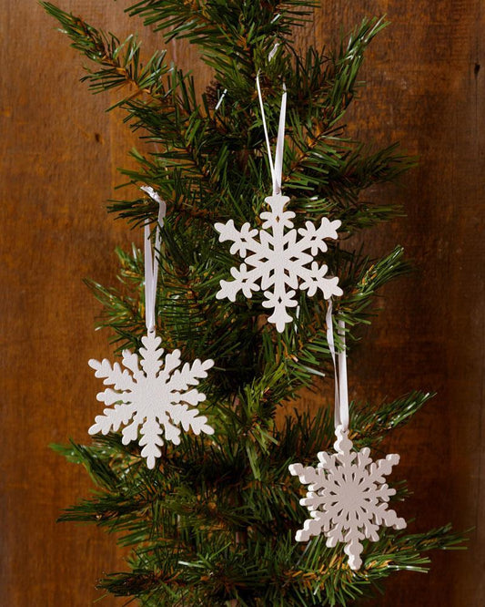 Ornaments - Glittery Snowflakes