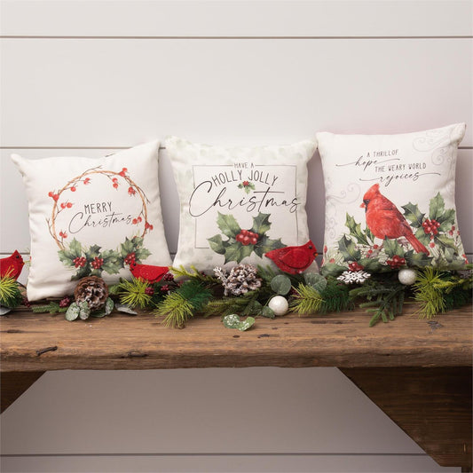 Assorted Mini Pillows - Cardinal and Holly