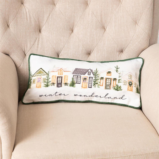 Lumbar Pillow - Cozy Winter Cottages