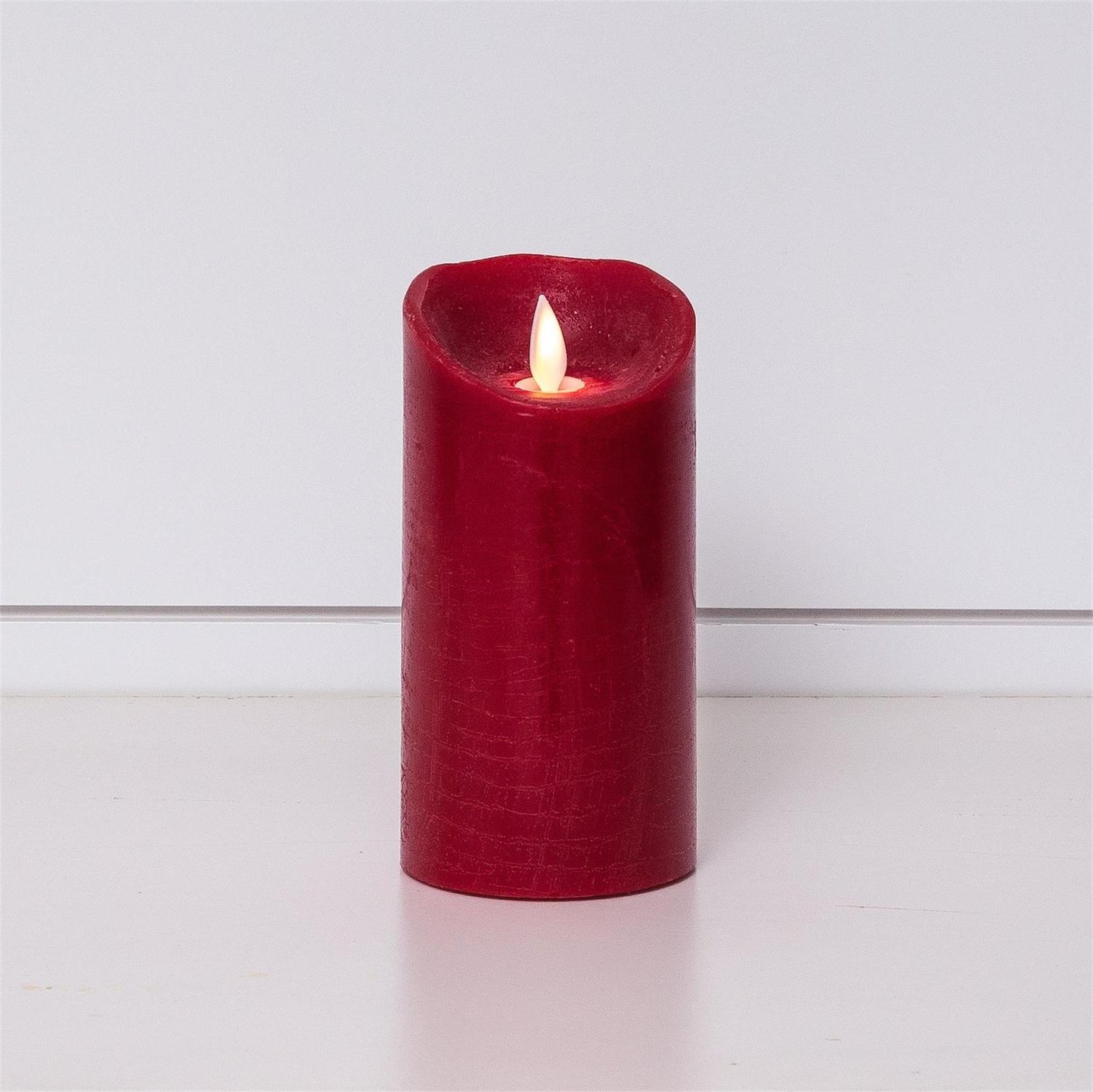 Candle - LED Red Flickering Pillar, Md