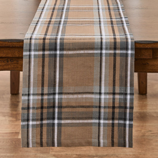 Chestnut Plaid Table Runner: 54 Inch