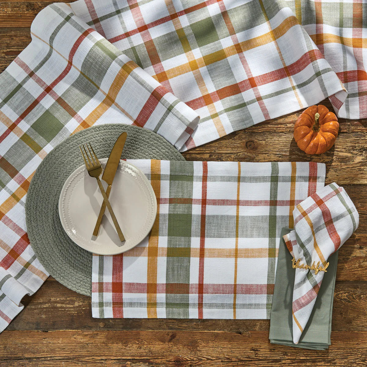 Shades Of Fall Table Runner: 54 inch