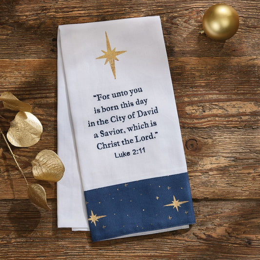 Away In A Manger Decorative Dishtowel