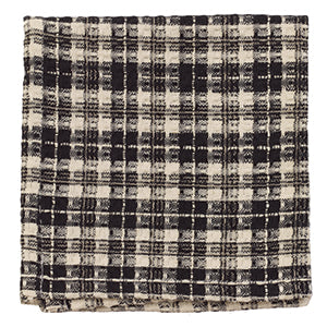 Camden Dishcloth Black and cream plaid dishcloth. Measures: 13x13"