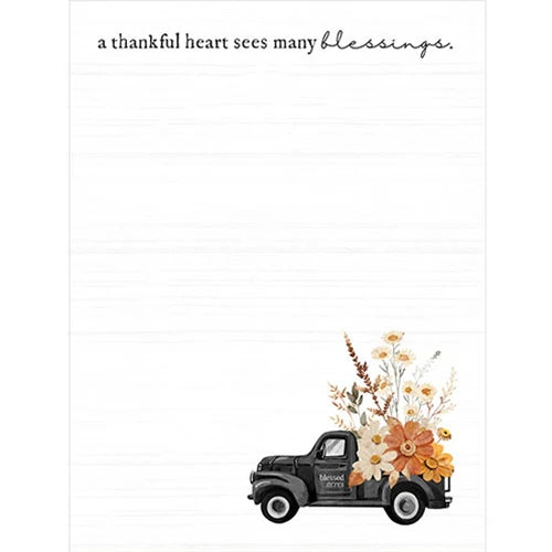Magnetic Notepad: A Thankful Heart Sees Many Blessings