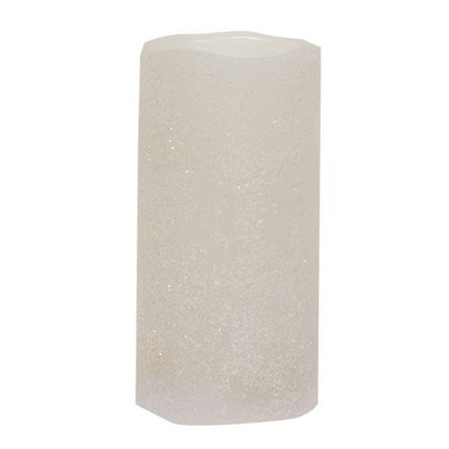 White Frosty Timer Pillar 3 inch x 6 inch