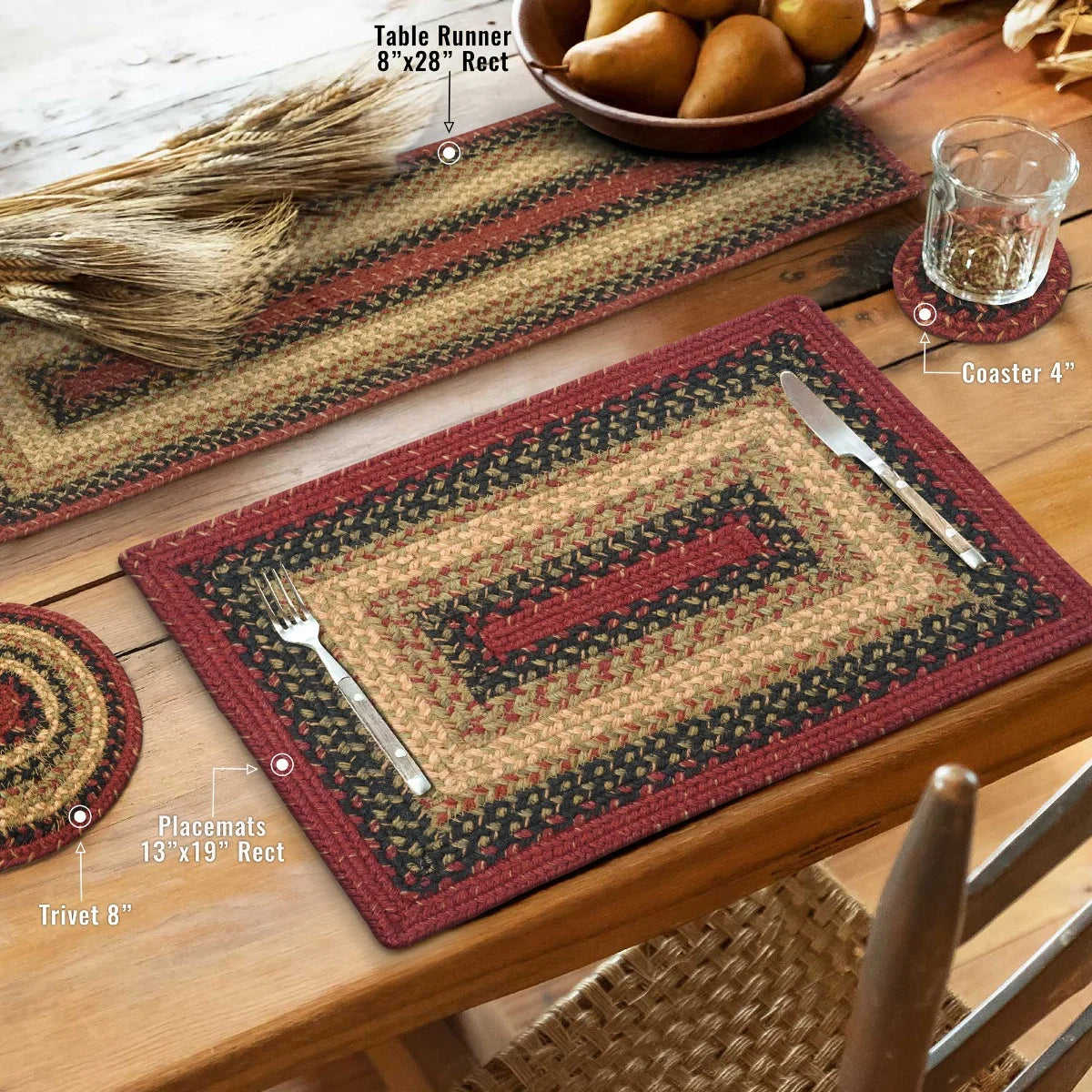 Highland Braided Rectangle Placemat