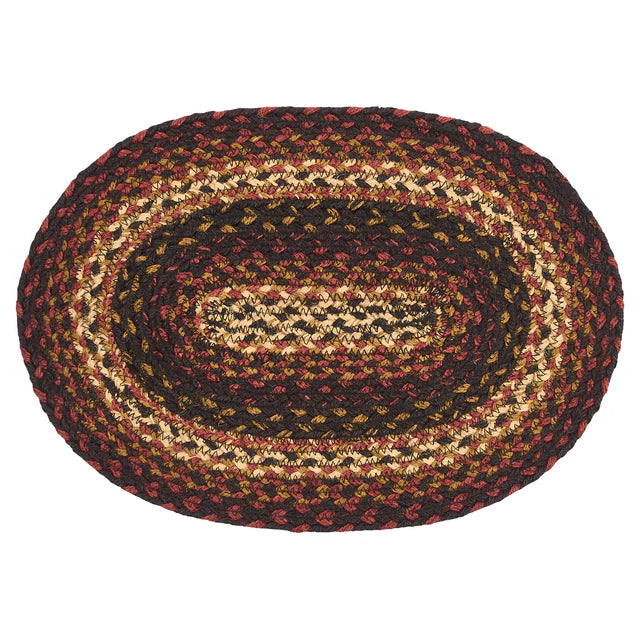 Beckham Braided Jute Oval Placemat: 10 inches by 15 inches