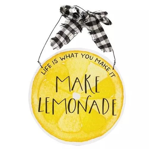 Make Lemonade Small Hanging Sign with Wire