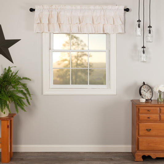 simple flax ruffled valance